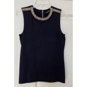 Whbm SLEEVELESS EMBELLISHED TOP.  SIZE S